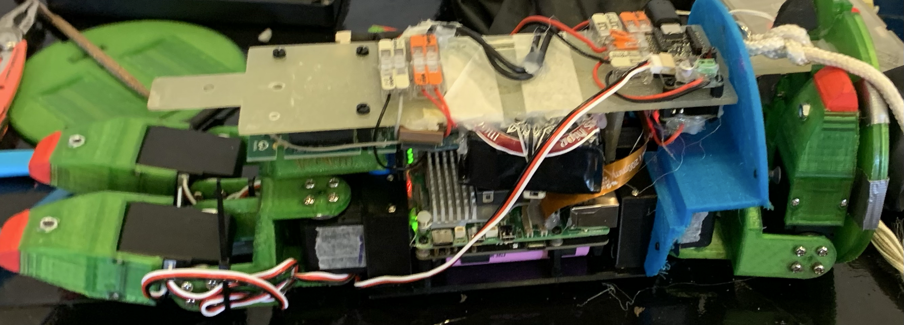 Ogma and Mu installed in the rocket payload above the Raspberry Pi 5 heatsink and fan
