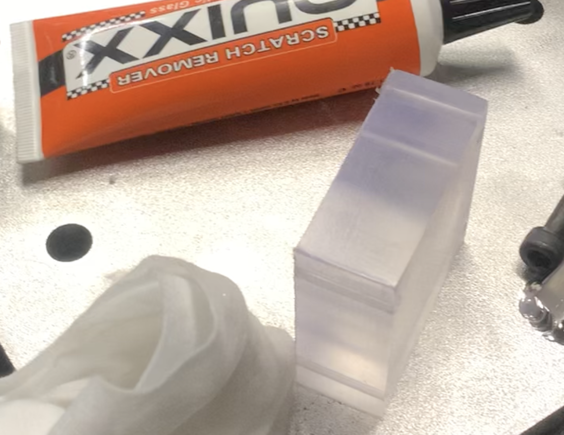 Polishing the scintillator after machining