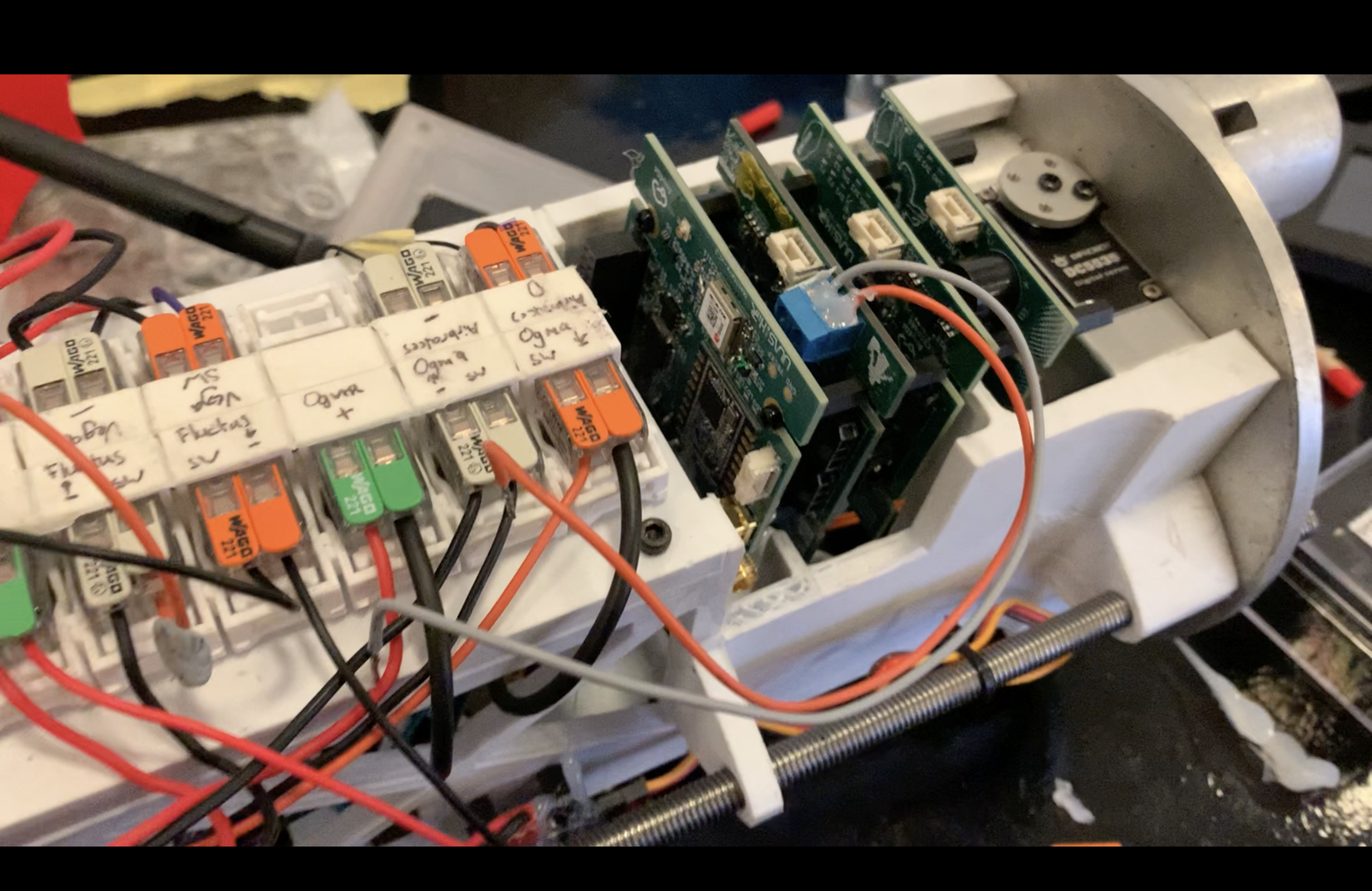 Ogma flight computer stack working on the benchtop